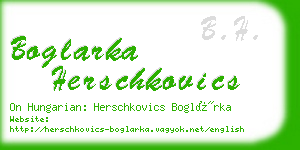 boglarka herschkovics business card